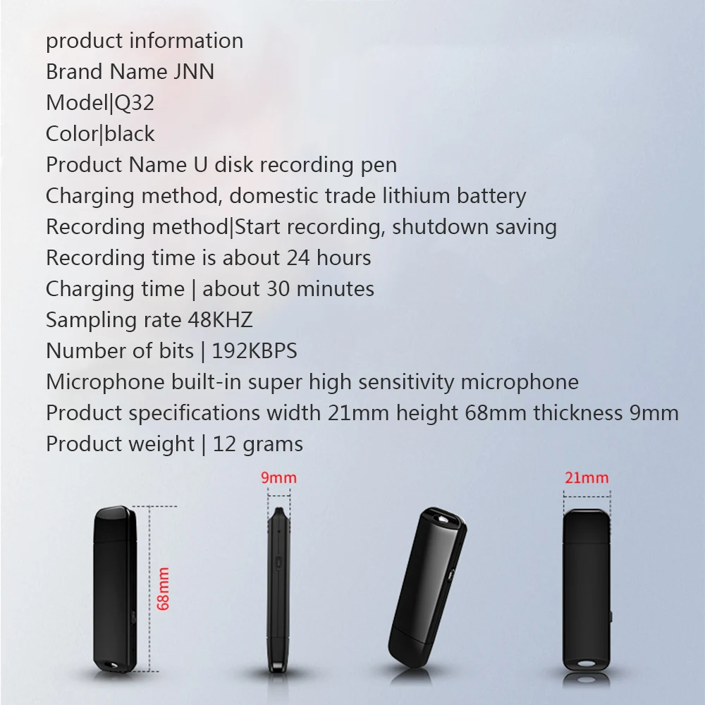 Маленький USB флеш-накопитель, диктофон с функцией голосовой активации, 4 ГБ, 8 ГБ, 16 ГБ, 32 ГБ, мини невидимое устройство записи звука, u-диск, диктофон