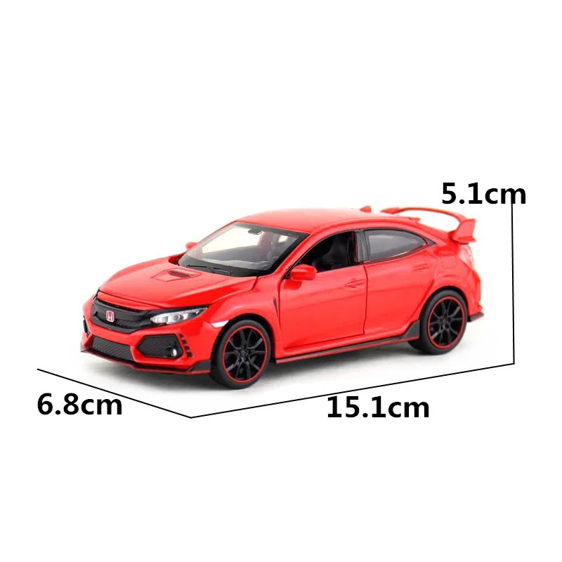 Масштаб 1:32/литая металлическая игрушка/гоночный автомобиль Honda Civic Type R/звук и