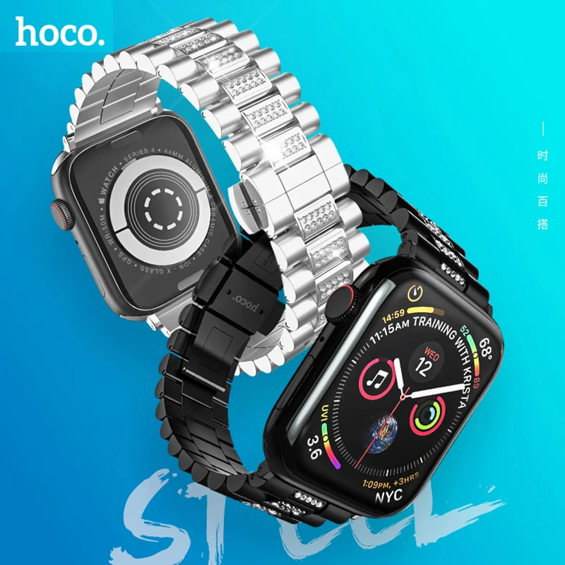 

HOCO Bracelet Steel Strap For Apple Watch 4 band 44mm 38mm Iwatch Accessories Adapter For Pulseira Apple Watch Strap Series 3 2