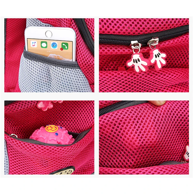 New Out Double Shoulder Portable Travel Backpack Outdoor Pet Dog Carrier Bag Pet Dog Front Bag Mesh Backpack Head