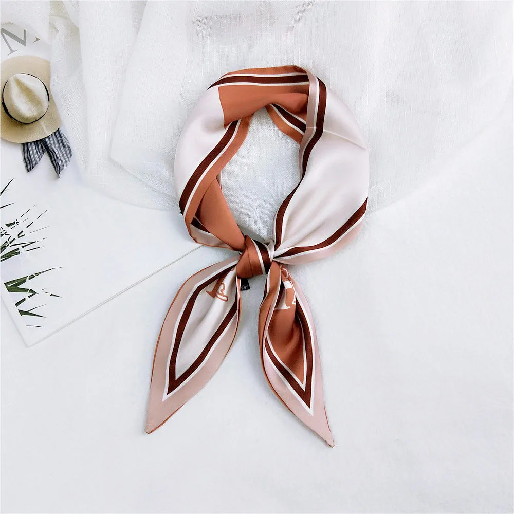 

Design Long Scarf Women Skinny Head For Ladies Silk Scarf Tie Striped Bag Ribbons Female Belt Scarves & Wraps