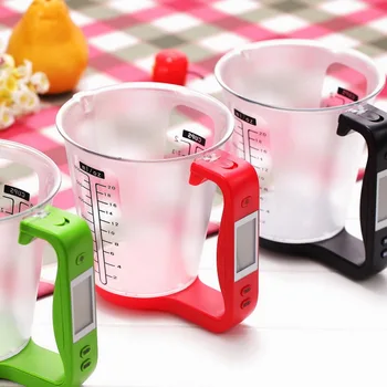 

1000g/1g Measuring Cup Kitchen Scales Digital Beaker Libra Electronic Tool Scale With LCD Display Temperature Measurement Cups