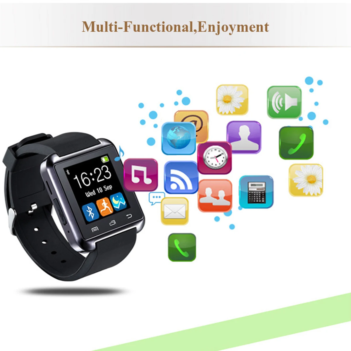 

Умные часы U8, Bluetooth, сенсорный экран, наручные часы для iPhone 7, IOS, Samsung S8, Android, монитор сна