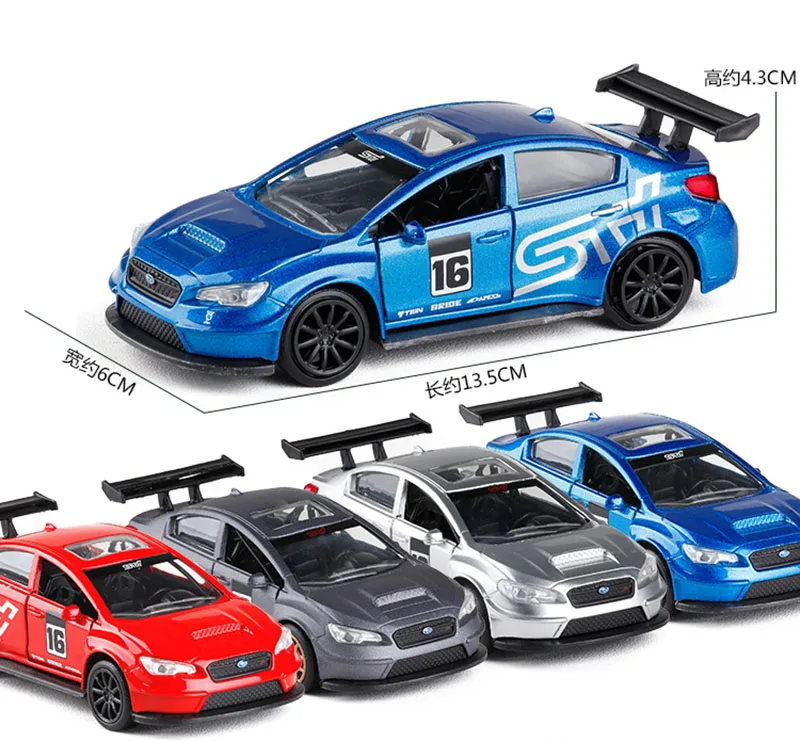 1/32 сплав литья под давлением WRX STI игрушечные модели машин оттяните Назад металлический литой автомобиль игрушки для детей рождественские подарки