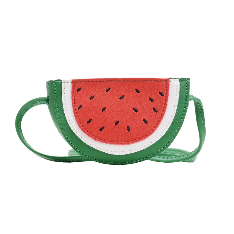 Cute Kids Girls Mini Coin Purse Cross Body Bag Novelty PU Watermelon Shoulder Bags For Baby Girl Messenger Bag Handbag Wallet - Цвет: A2