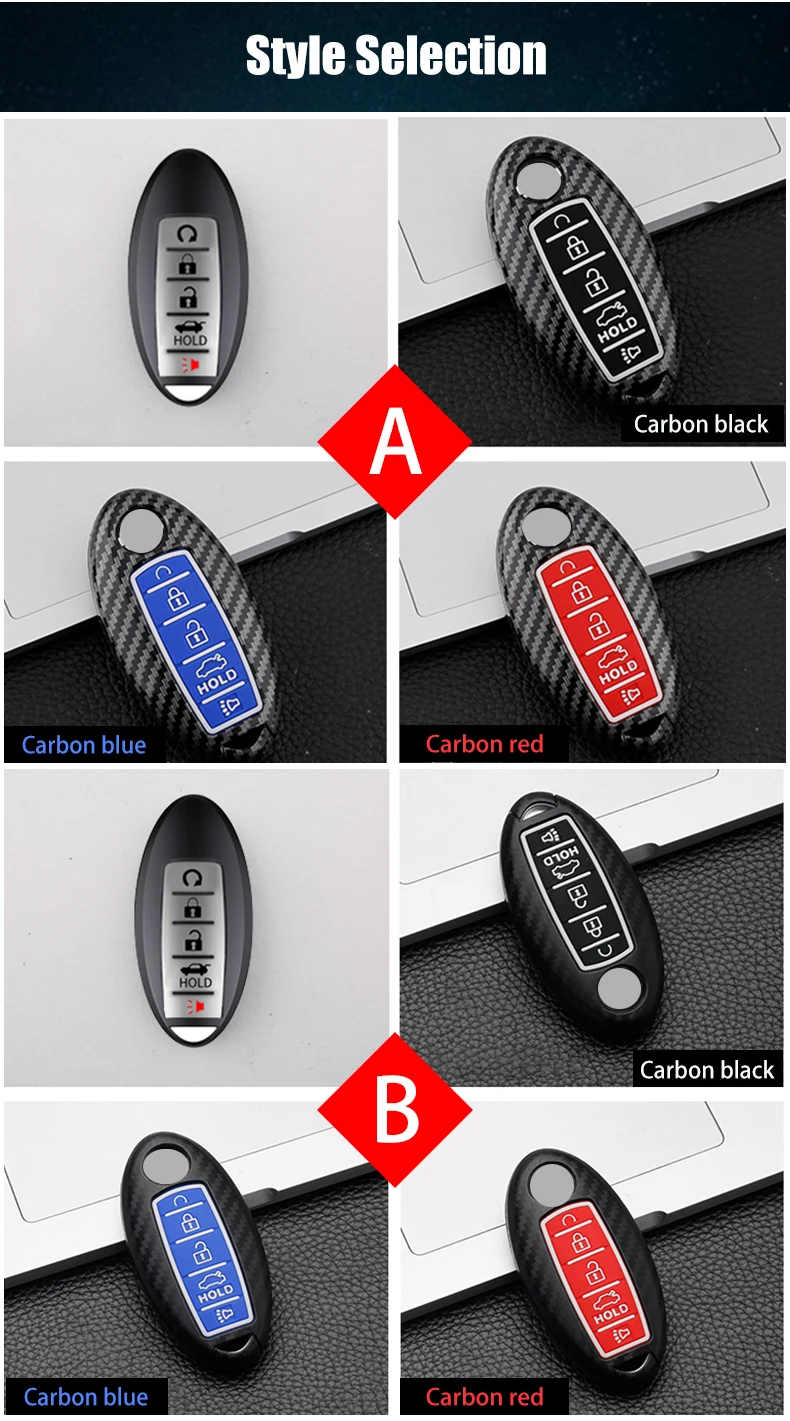 Cover chiave telecomando per Nissan Patrol Y62 Rouge Maxima Altima Sentra Murano 2018 2019 2020 - H14e8789a4e8840b7bbfb9562bb00b8a0h