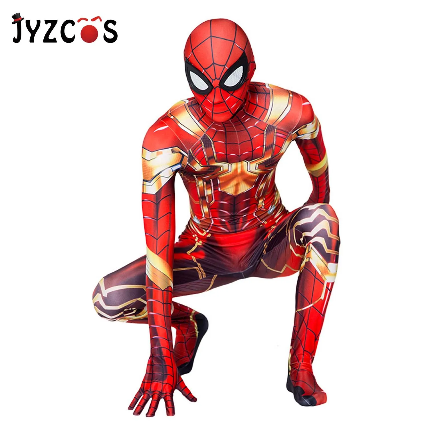 JYZCOS/ костюм «Железный Человек-паук» костюм «Человек-паук» мужские костюмы для Хэллоуина «Человек-паук» Одежда для костюмированной вечеринки для взрослых и детей постарше