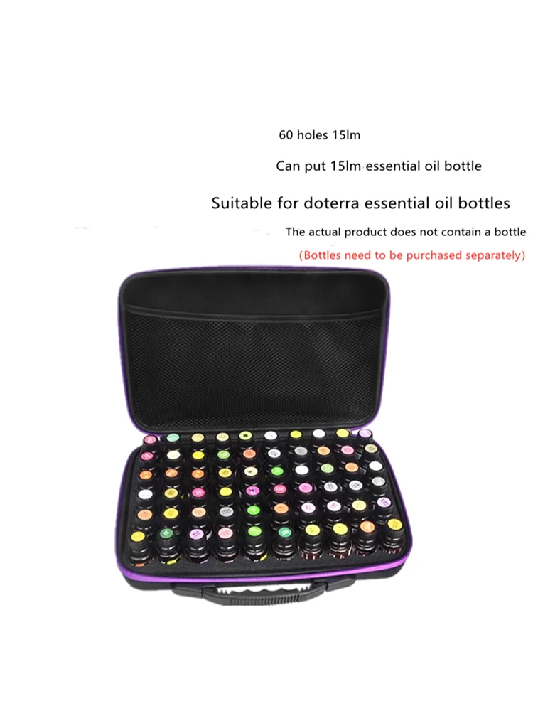 Doterra-estuche de almacenamiento de botellas de aceite esencial, esmalte de uñas estuche portátil para guardar de viaje, a prueba de golpes, 60 botellas