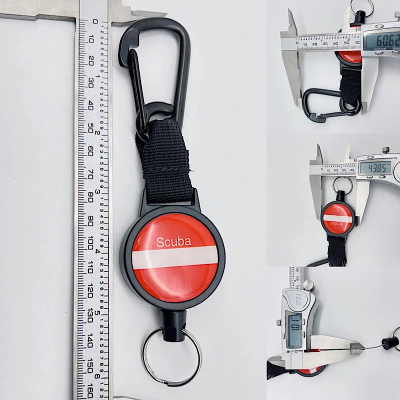 Dive Safety Tool Scuba Diving Anti-lost Spring Scalable 316 Stainless steel wire Lanyard Under Water Accessories diving lanyard