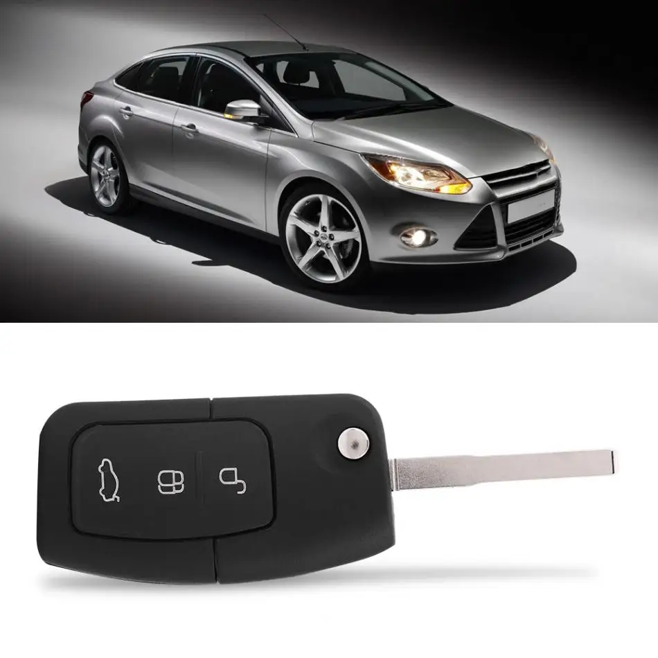 3 кнопки дистанционного брелока 433 МГц с чипом 4D63 для Ford Focus C Max S Max Galaxy Mondeo автомобильные аксессуары