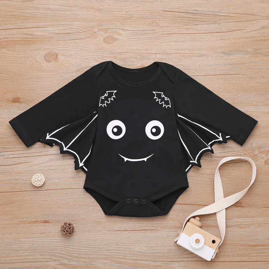 Baby Clothes Girl Jumpsuit For Newborns детские вещи Newborn Infant Baby Boy Girl Halloween Cartoon Bat Costume Romper Outfits