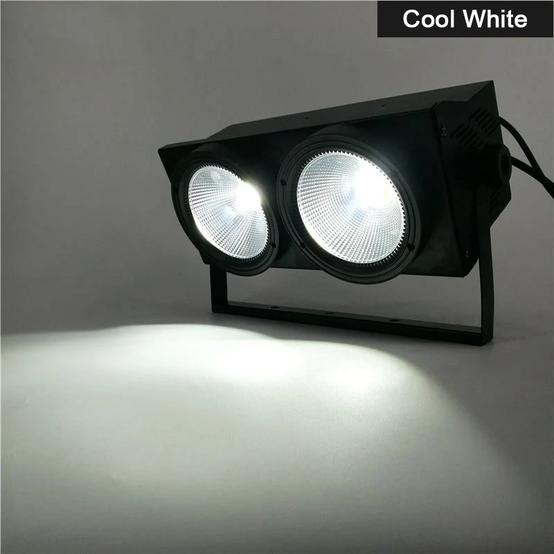 Светодиодный COB 2 глаза 2x100 Вт Блиндер Освещение DMX сценическое освещение DMX контроллер Клубное шоу ночной DJ Дискотека, SHEHDS сценическое освещение - Цвет: Cool White