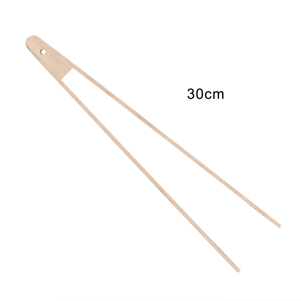 30cm NICEYARD кухонные инструменты барбекю, гриль Тонг Салат Хлеб Сервировочные щипцы деревянные пищевые тосты щипцы для приготовления выпечки инструменты десерт сахар - Цвет: 30cm