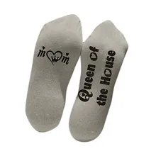 Новинка, носки высокого качества, унисекс, «Королева дома», отличный подарок геймеру, носки с забавными буквами, носки в полоску до середины икры# W