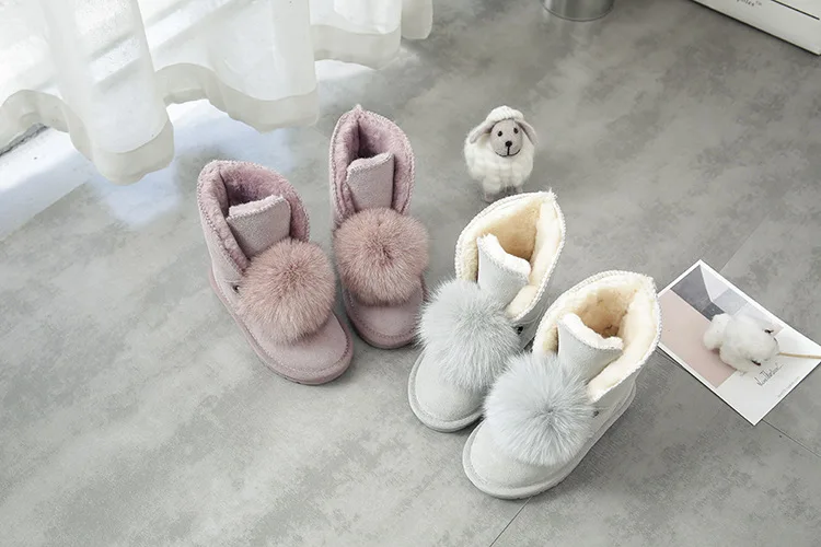 Dolakids/новые плюшевые теплые ботинки для малышей модные детские зимние ботинки обувь для девочек зимняя обувь для детей от 1 до 16 лет