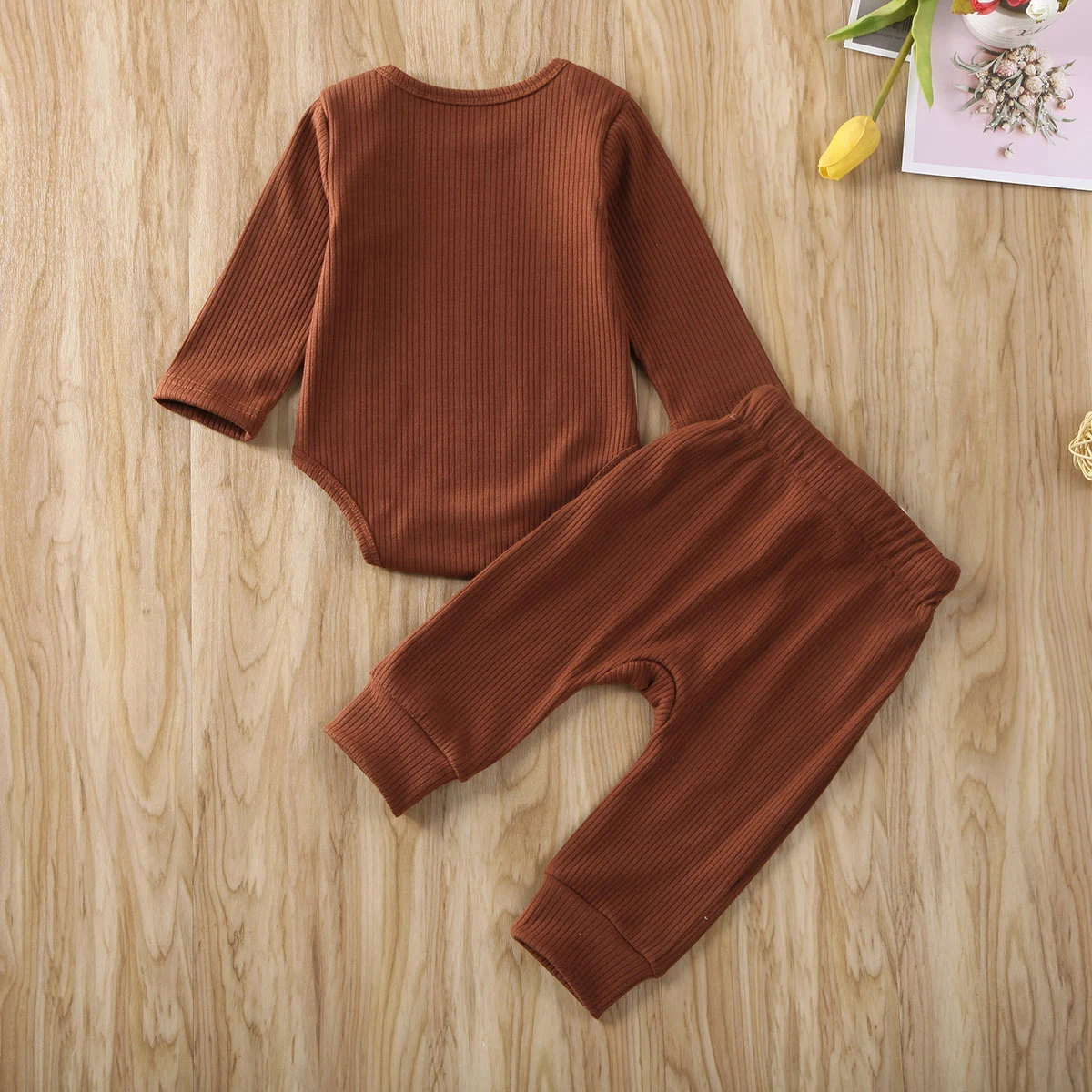 Новая детская одежда для маленьких мальчиков и девочек 0-24 месяцев, комбинезон с длинными рукавами+ длинные штаны, комплект одежды