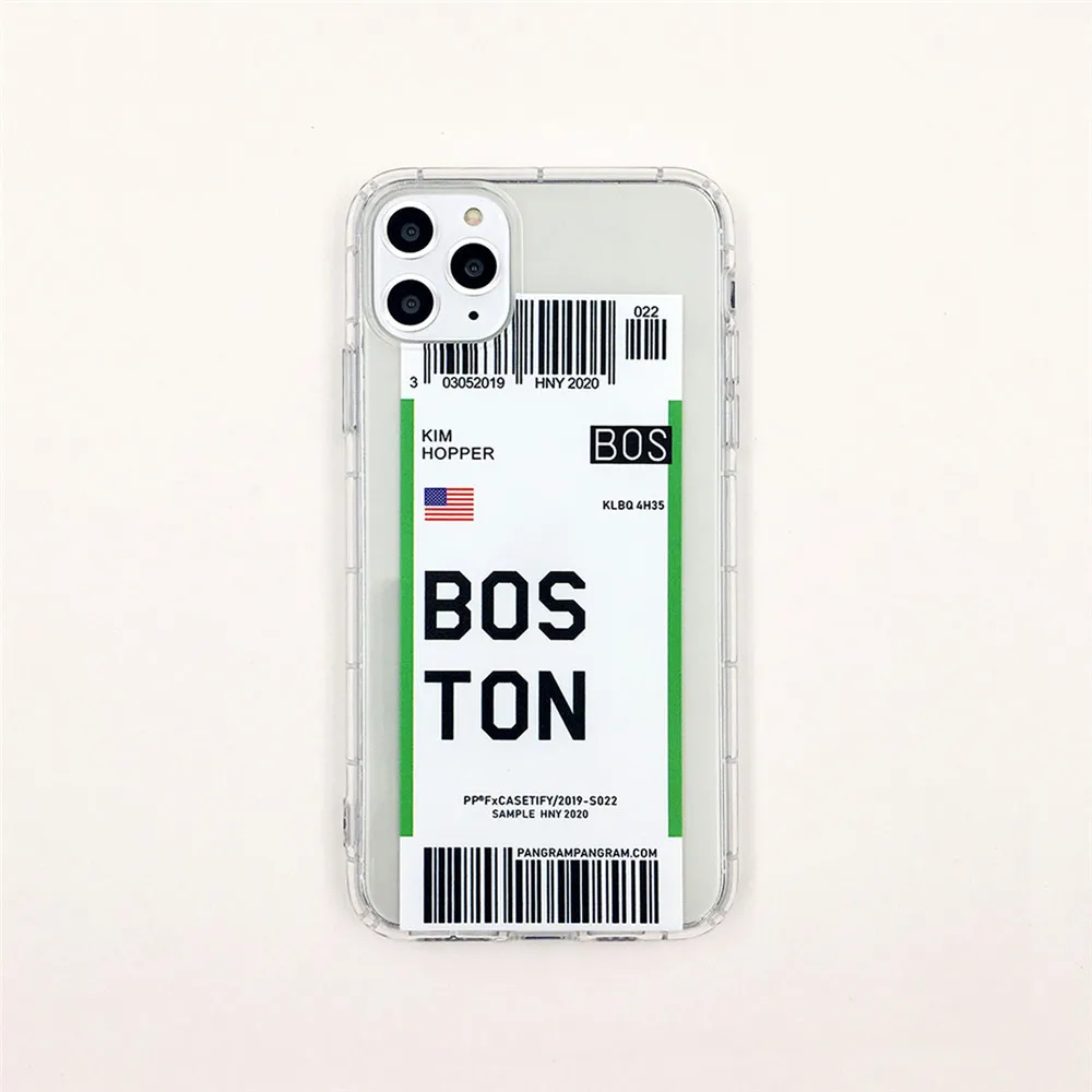 Чехол для iPhone 6 6 S 7 8 Plus 11 Pro X XS Max XR Houston Chicago, прозрачный мягкий чехол - Цвет: Boston