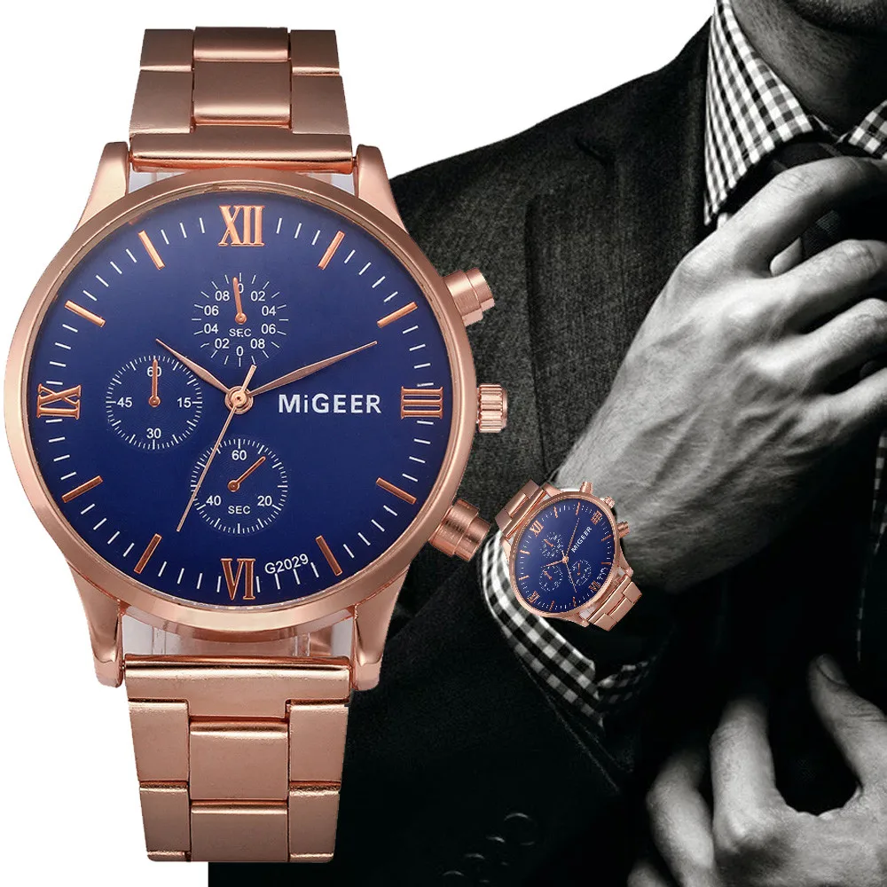 Men's Relojes New Luxury Watch Fashion Stainless Steel Watch for Man Quartz Analog Wrist Watch Orologio Uomo Hot Sales Drop ship afbeelding