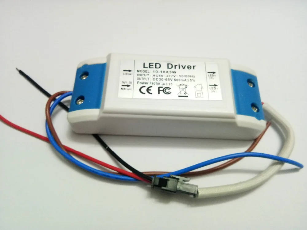 6 30x3W 600mA светодиодный трансформатор питания 10 18x3w вход 85 265V Выход 18 105V 600MA драйвер