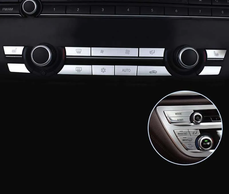 

For BMW X5 X6 Car Auto Air Conditional Button Key Caps A/C Heater Switch Kit Cap Cover Replacement 5 series 7 series F10 F18