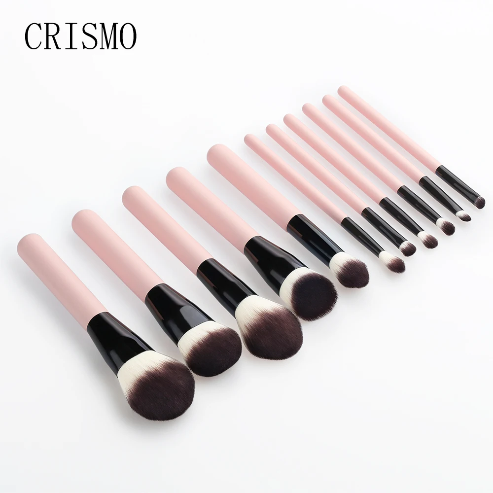 CRISMO 11pcs Makeup Brushes Set Professional Cosmetic Complete Eyeliner Eyeshadow Brow Make Up Brushes Foundation Powder 4