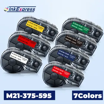 

7Colors M21-750-595 Label For Brady M21 750 595 High Adhesion Vinyl Label Tape 19.1mm For Brady BMP21-PLUS LAB IDPAL Label Maker
