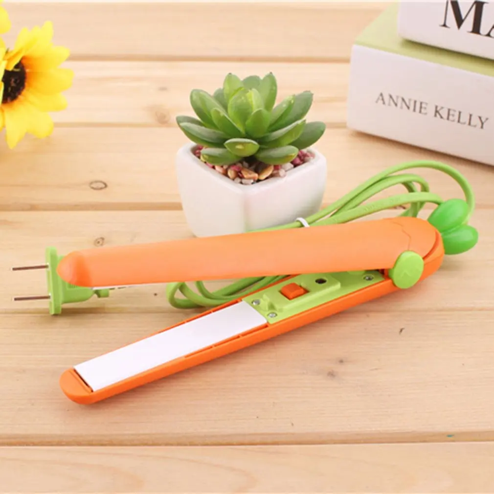 Cartoon Carrot Modelling Hair Straightener Electric Plywood Ironing Board Mini 5