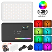 Ulanzi VIJIM VL120 RGB Video Light LED Camera Light Full Color 3100mAh Battery Dimmable 2500K-9000K Bi-Color Panel Light Studio