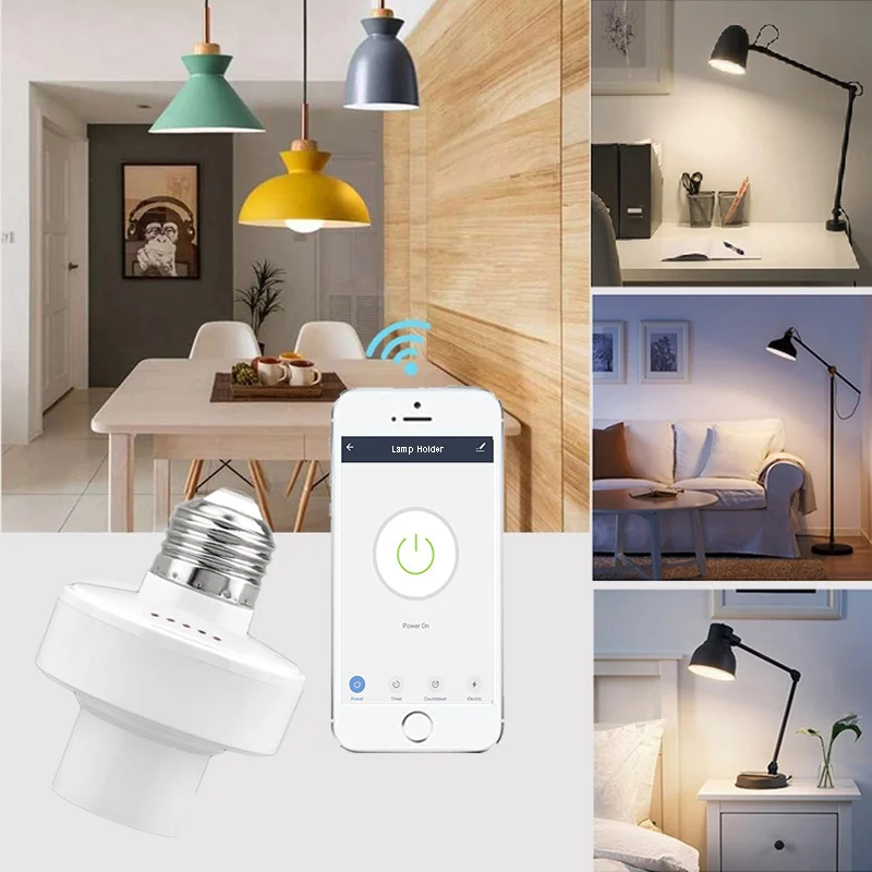 Tuya Smart Life Wifi Smart Light Bulb Socket Adapter E27 E26 Switch Lamp Base Holder For Amazon Alexa Google Home Smart Life Tuya Smart Life Wifi Smart Light Bulb Socket Adapter E27 E26 Switch Lamp Base Holder For Amazon Alexa Google Home Smart Life