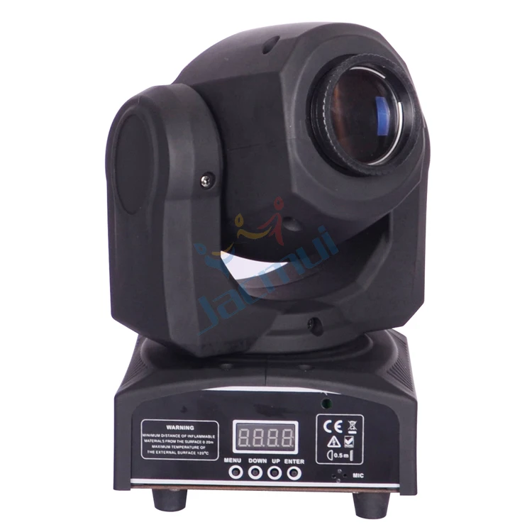 (2 шт./лот) мощный 10 Вт Светодиодные пятно Moving Head мини Dmx512 Dj Light с 7 гобо 7 цветов