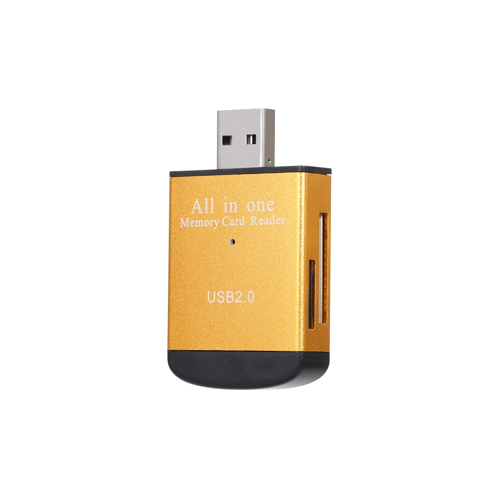 

All in One Card Reader USB 2.0 With MS TF for PC(Golden)