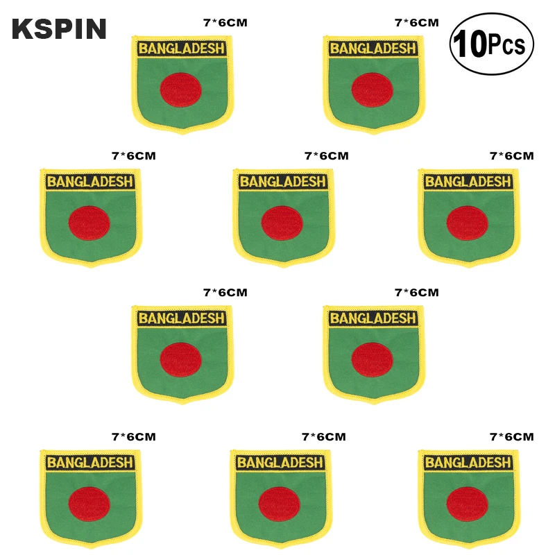 Bangladesh Flag Embroidery Patches Iron on Saw on Transfer patches