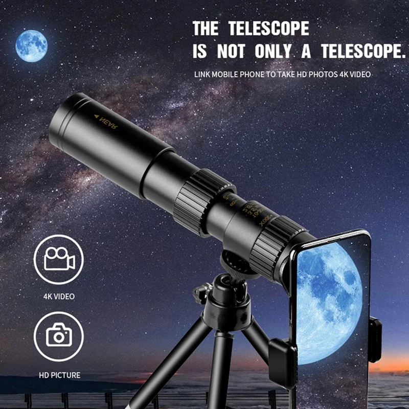 

Metal Monocular Telescope 10-300X40mm Super Zoom Monocular Portable Binoculars Outdoor Hunting Monocular Telescope