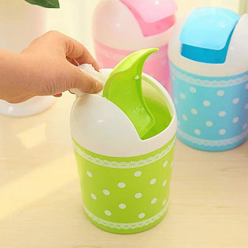 Симпатичный мусорный мини бак крышка для хранения отходов контейнер практичный