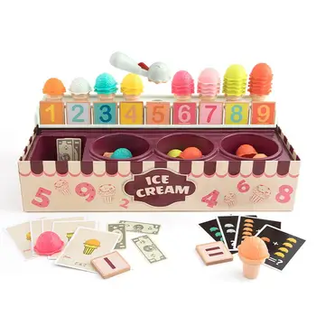 

90pcs/set Children's Kitchen Toys Simulation Food Cake Ice Cream Dessert Cion Arithmetic Pretend Play Early Education Toy