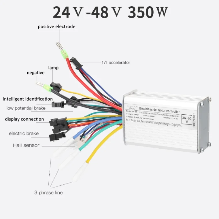 24 V-48 V/36 V-60 V 350W Бесщеточный вентилятор постоянного тока бесщеточный контроллер ЖК-дисплей Дисплей Панель дроссельная заслонка электрический скутер бесщеточный контроллер комплект - Цвет: C