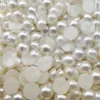 Perles d'imitation semi-rondes ivoire/blanc 3-20mm, en acrylique, à dos plat, pour la fabrication de bijoux, décoration artisanale Diy ► Photo 2/6