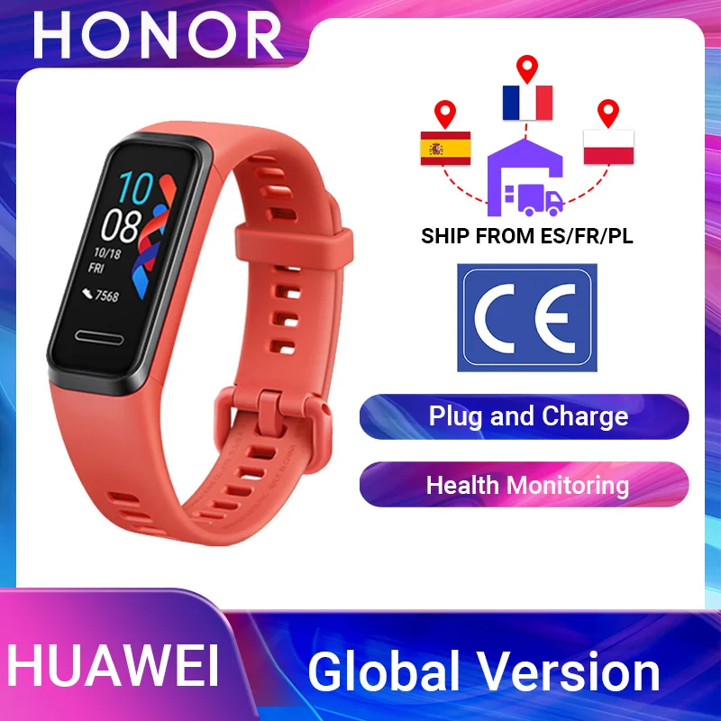 В наличии Gloabl версия браслете Huawei Band 4 смарт браслет 0 95 ''цветной сенсорный