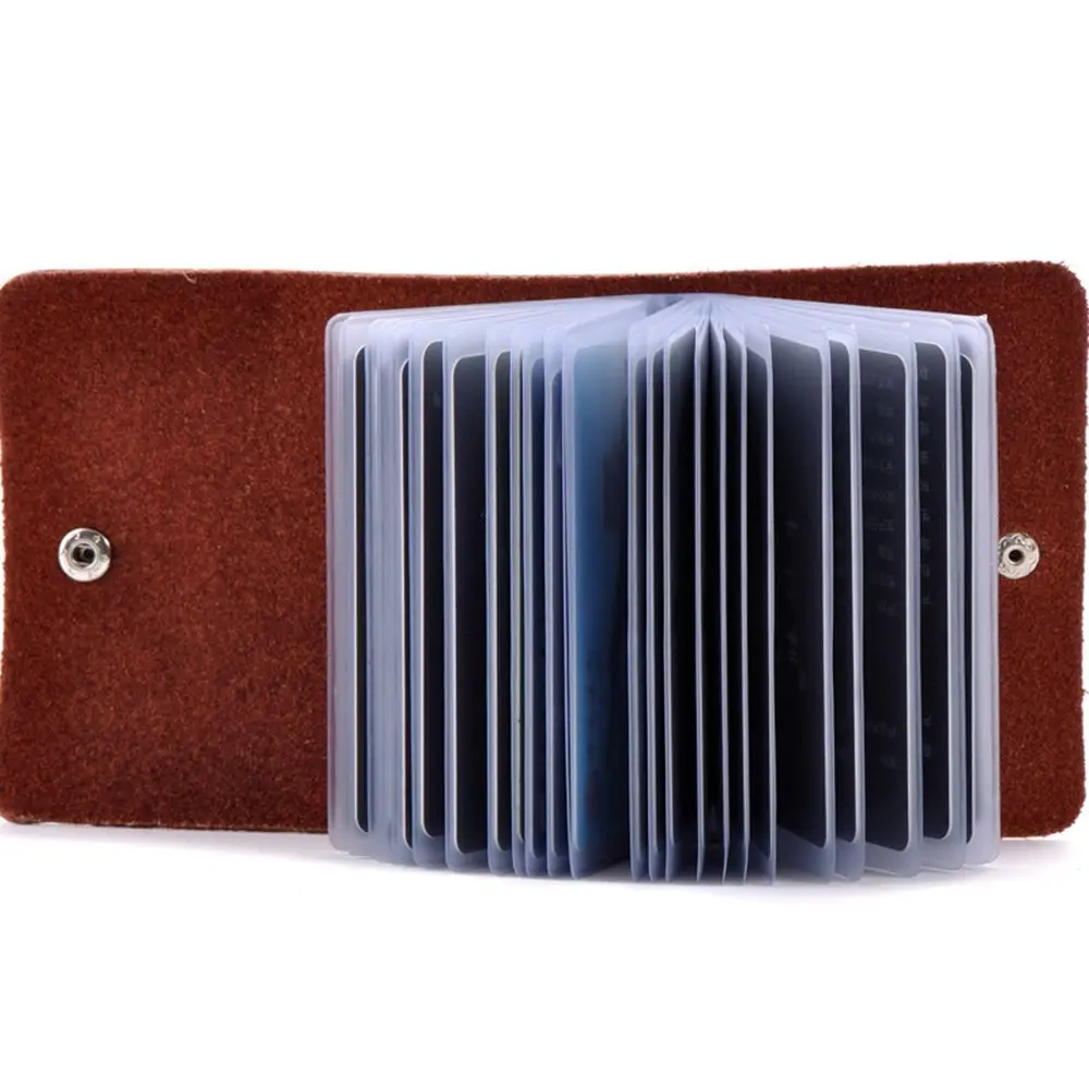 

New PU Leather Function 26 Bits Card Case Business Card Holder Men Women Credit Passport Card Bag ID Passport Card Wallet