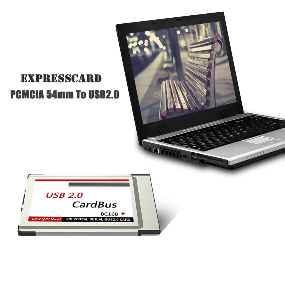 Ноутбук PCMCIA к USB 2,0 CardBus конвертер 2 портами плата PCI Express Card Adapter