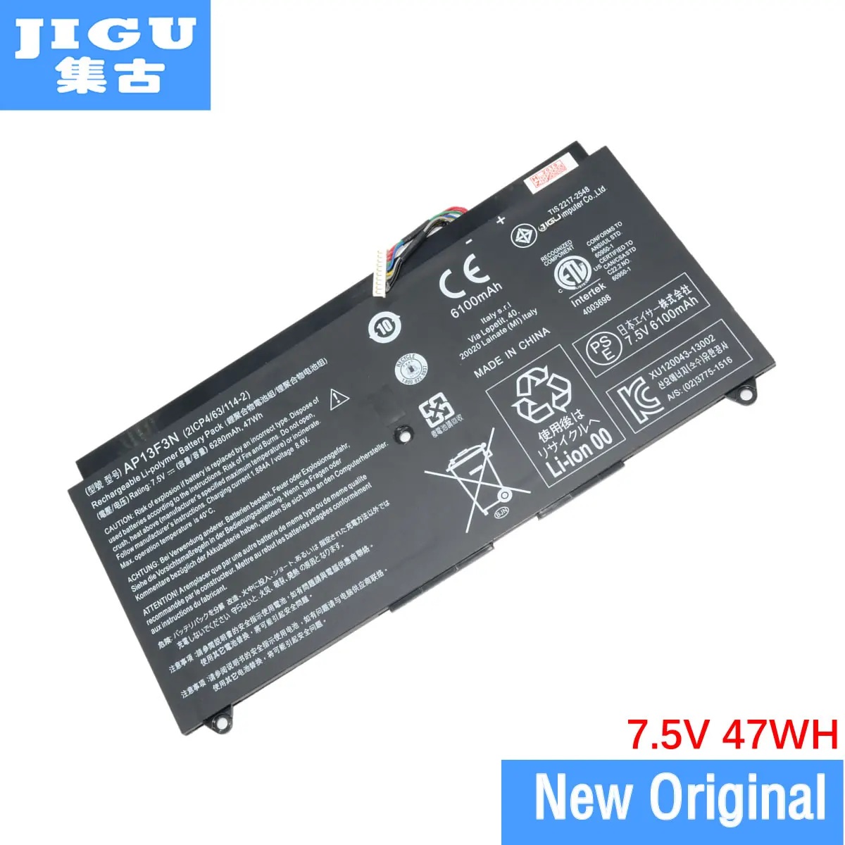 JIGU 7,5 в 47WH ноутбук Батарея 2ICP4/63/114-2 AP13F3N для ACER Aspire Nautilus S7-392 S7-393