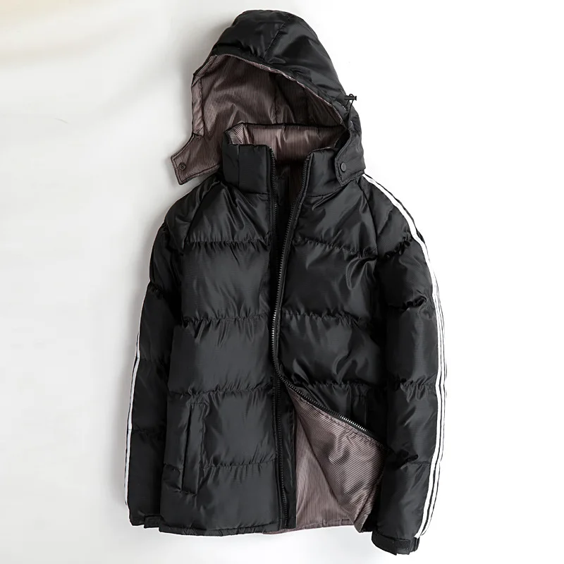 Большой размер 3XL 4XL 5XL 6XL зимняя теплая куртка для мужчин, однотонный пуховик с длинным рукавом, Нормальная длина, пальто, зимняя верхняя одежда