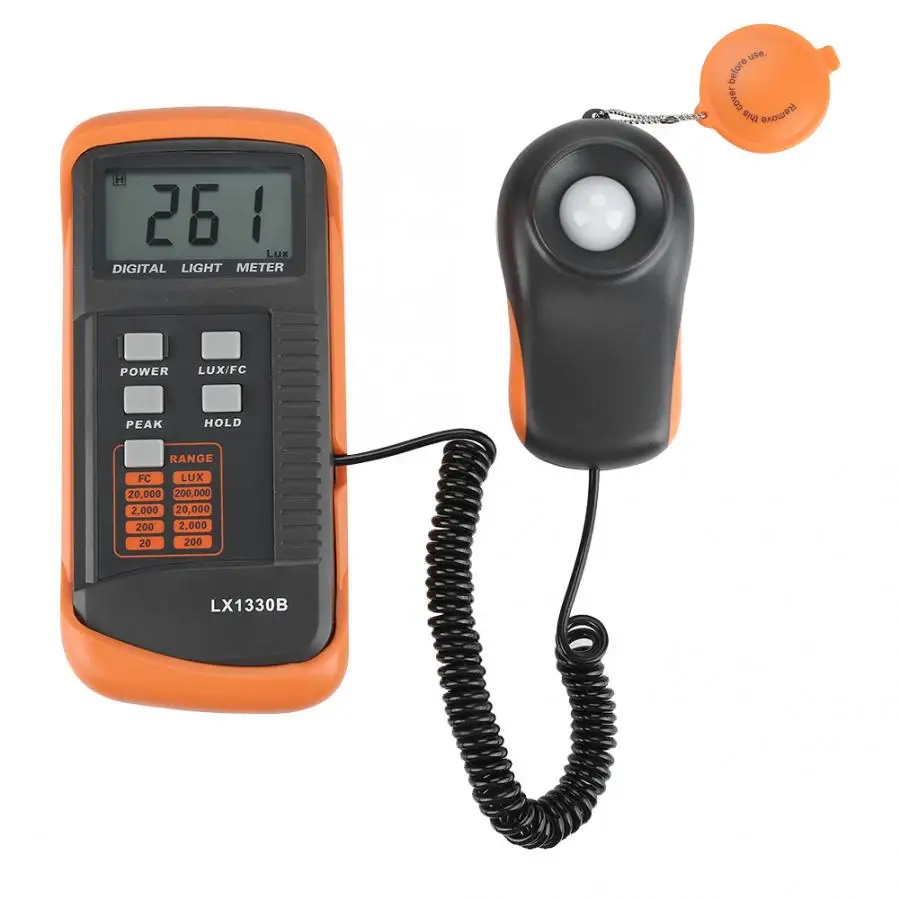 Цифровой Luxmeter LX1330B, ЖК-дисплей, измеритель освещенности 0-200000, тестовый осветительный прибор - изображение