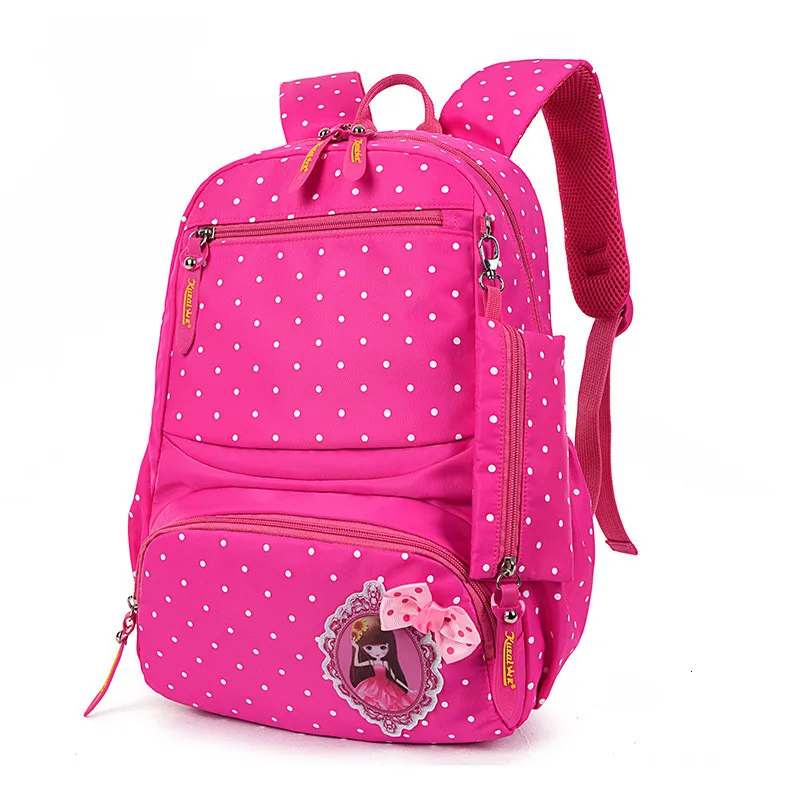 Printing Children School Bags backpack Girls Fashion Purple dots 3pcs/Set Rucksack school Backpacks waterproof travel backpack