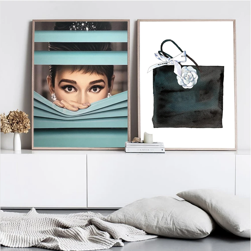 

Fashion Girl Picture Nordic Poster Modern Wall Pictures For Living Room Posters And Prints Wall Art Canvas Painting Unframed