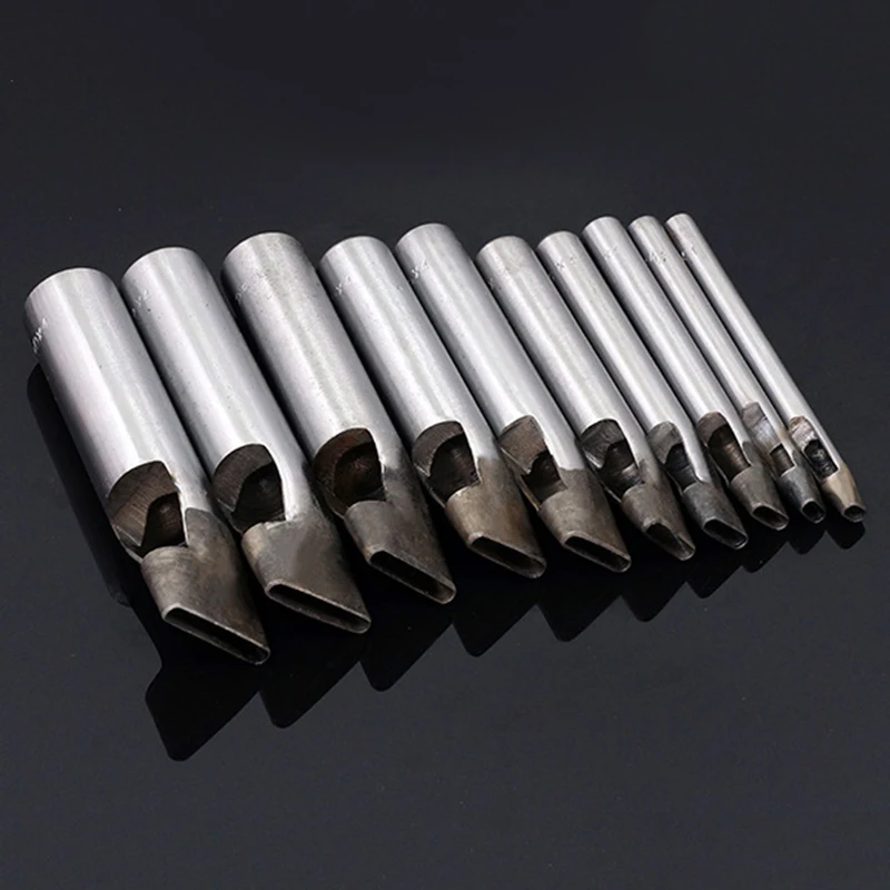 

Oval Shape Hole Punch Cutter Set Belt Watch Banding Gasket Hollow Leather Stitching Strap Belt Square Hole DIY Hand Tool