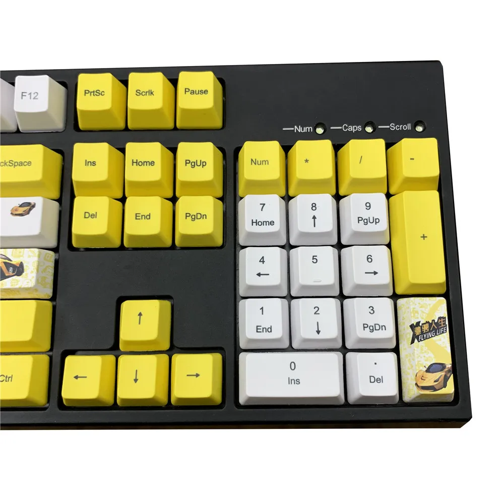 Racer OEM PBT Keycaps полный набор механическая клавиатура Keycaps PBT краситель-сублимация Keycap GK61 Anne