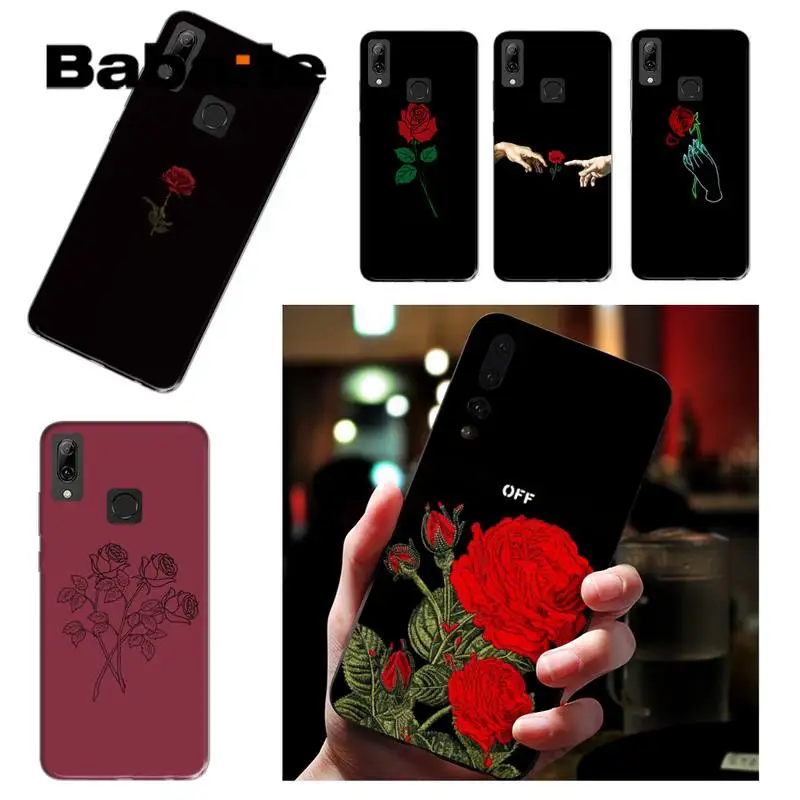 Крутой розовый силиконовый черный чехол Babaite для телефона Huawei p10 lit p40 lite p30 pro p