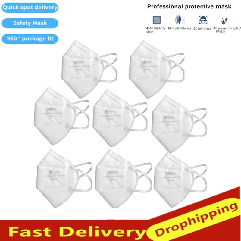 

30/50/100pcs KN95 Masks 95% Filtration Anti Fog N95 Mask Anti Pm2.5 Earloops Masks Reusable N95 Mask Unisex Feature As Ffp3
