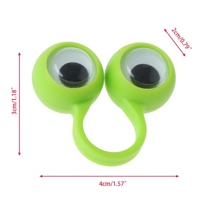 New 10 Pcs Eye Finger Puppets Eye Rings Kids Baby Toys Gift Slime Accessories 4